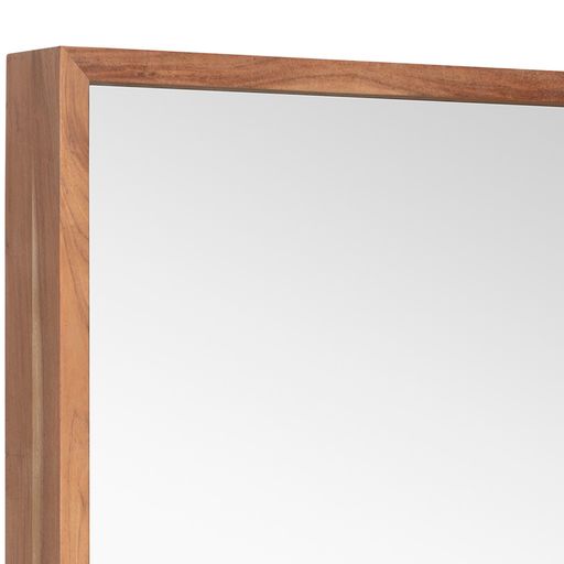 Sunpan Fresno Floor Mirror Narrow Dark Brown/Narrow Natural/Natural/Dark Brown