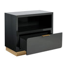 Sunpan Jenkins Nightstand High Gloss Cream / Grey