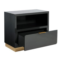 Sunpan Jenkins Nightstand High Gloss Cream / Grey
