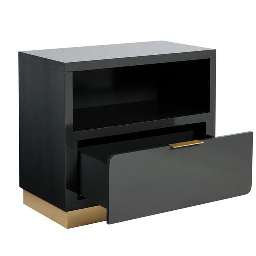 Sunpan Jenkins Nightstand High Gloss Cream / Grey
