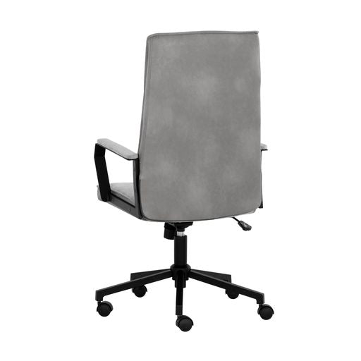 Sunpan Swanson Office Chair Polo Club Muslin-Bravo Cream / Polo Club Stone-Bravo Metal