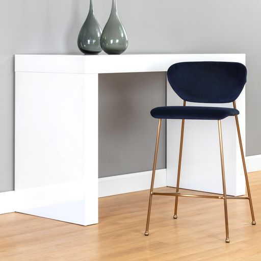 Sunpan Odesa Counter Stool Abbington Navy / Dillon Cream