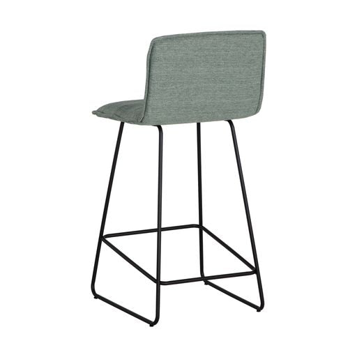 Sunpan Jovanah Counter Stool in Aosta Autumn / Aosta Jade / Bravo Black - Set of Two