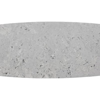 Sunpan Kali Dining Table 70.5" in Black - Grey Marble / Pale Honey - White Marble