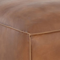 Sunpan Liron Ottoman Overcast Grey / Tobacco Tan