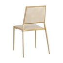 Sunpan Odilia Stackable Dining Chair Bravo Cream / Bravo Portabella - Set of Two