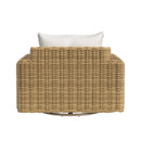 Sunset West Playa Oversized Swivel Club Chair in Soothe Pearl with Flange Welt