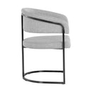 Sunpan Marris Dining Armchair Gold-Danny Teal / Gunmetal-Belfast Heather Grey