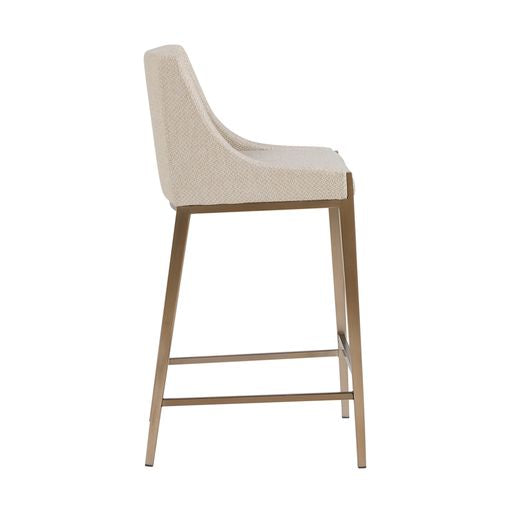Sunpan Dionne Counter Stool in Monument Oatmeal / Monument Pebble