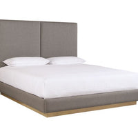 Sunpan Jenkins Bed King in Dazzle Cream / Dazzle Grey