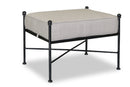 Sunset West Provence Wrought Iron Ottoman with Cushion