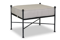 Sunset West Provence Wrought Iron Ottoman with Cushion