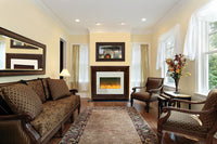 Amantii Electric Fireplace Zero Clearance Unit 30" with 32" x 26" White Glass Surround
