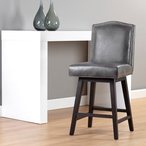 Sunpan Brenan Counter Stool in Bravo Admiral / Cognac / Zenith Alabaster