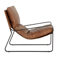 Sunpan Zancor Lounge Chair - Tan Leather