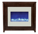 Amantii Electric Fireplace Zero Clearance Unit 30" with 32" x 26" White Glass Surround