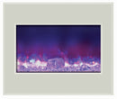 Amantii Electric Fireplace Zero Clearance Unit 30" with 32" x 26" White Glass Surround
