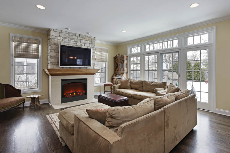 Amantii 31" Zero Clearance Fireplace with 32" x28" Arch Steel Surround