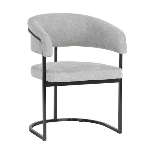 Sunpan Marris Dining Armchair Gold-Danny Teal / Gunmetal-Belfast Heather Grey