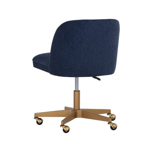 Sunpan Kenna Office Chair in Belfast Navy / Belfast Oatmeal