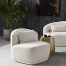 Sunpan Soraya Swivel Armless Chair - Dove Cream