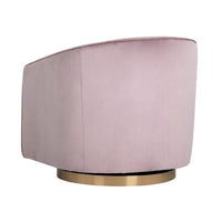 Sunpan Hazel Swivel Lounge Chair in Gold - Belfast Heather Grey / Black Sky / Blush Sky / Burgundy Sky / Deep Green Sky / Navy Blue Sky / Dark-Bronze Gold Sky