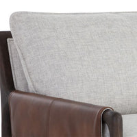 Sunpan Mauti Sofa - Brown - Vault Fog / Bravo Cognac