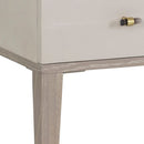 Sunpan Pattinson Desk Dark Brown-Grey Shagreen / White Ceruse-Cream Shagreen