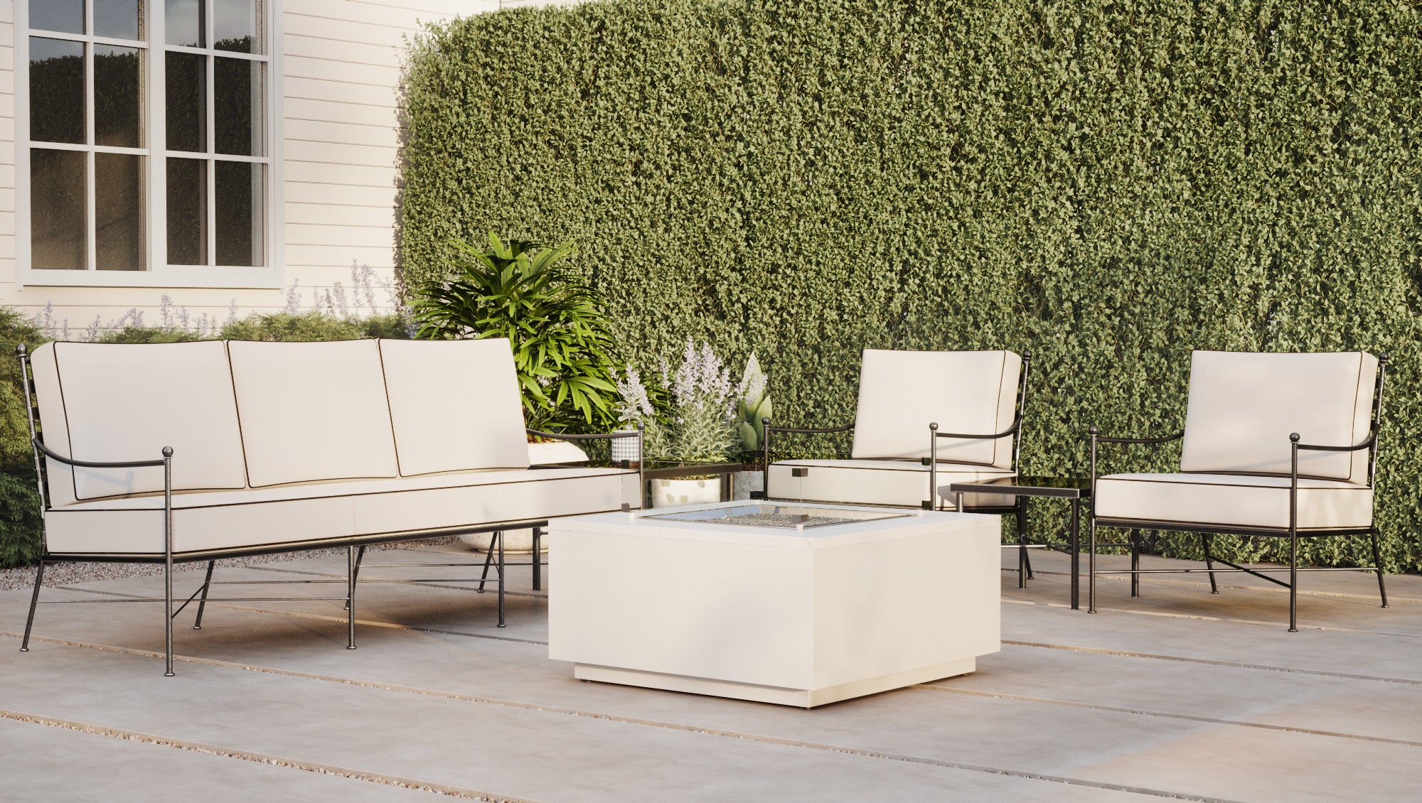 Sunset West Provence Aluminum Sofa with Cushion