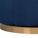Sunpan Hazel Swivel Lounge Chair in Gold - Belfast Heather Grey / Black Sky / Blush Sky / Burgundy Sky / Deep Green Sky / Navy Blue Sky / Dark-Bronze Gold Sky