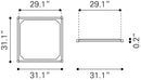 Zuo Modern Zuo Adjustable Shelf Light Gray