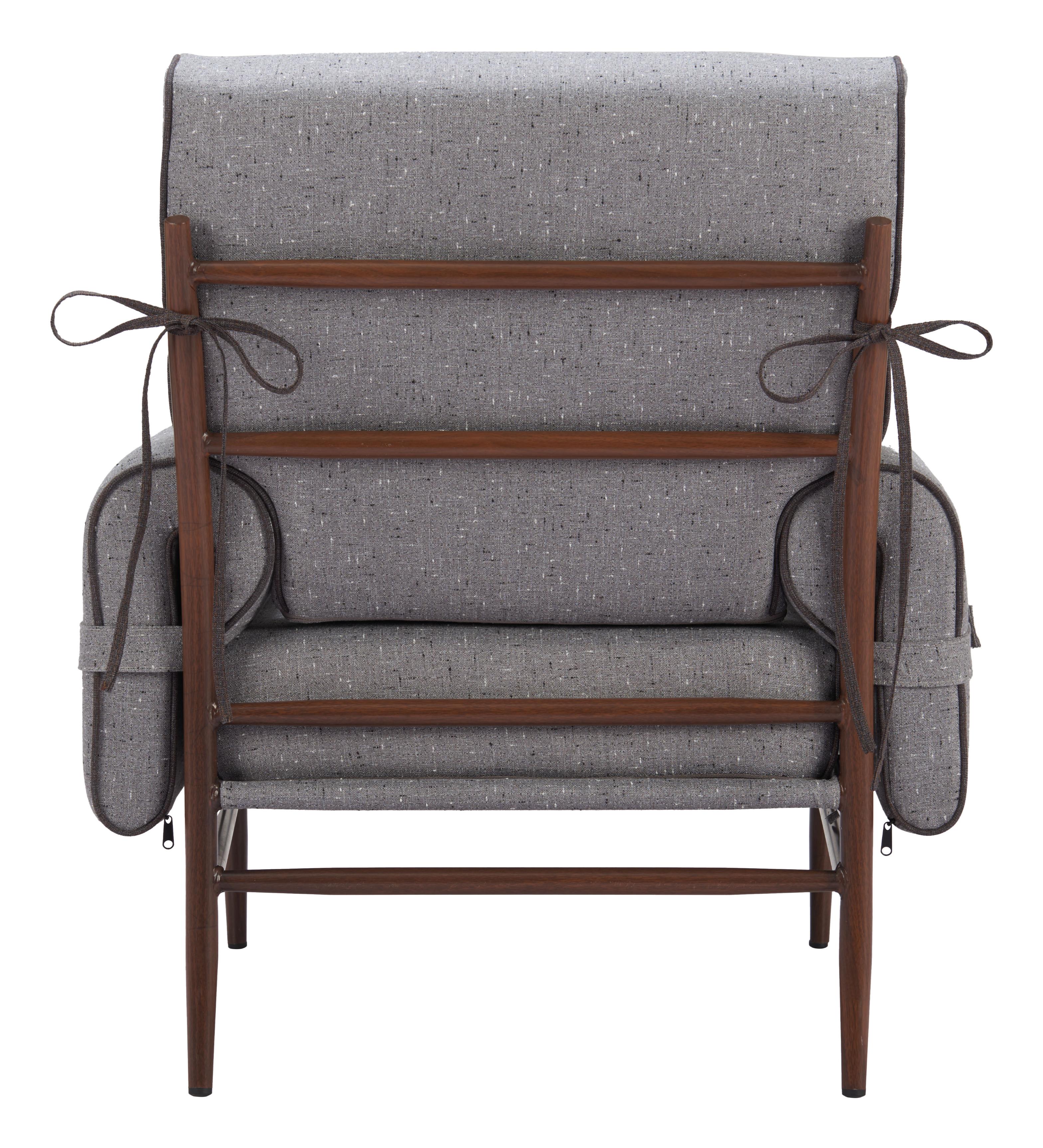 Zuo Modern Klem Accent Chair Gray