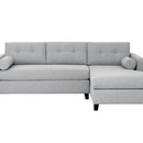 Sunpan Lautner Sofa Bed Chaise - Raf - Limelight Honey / Liv Dove