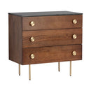 Sunpan Keely Dresser - Black Marble Marble - Cafe