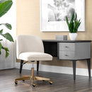 Sunpan Kenna Office Chair in Belfast Navy / Belfast Oatmeal